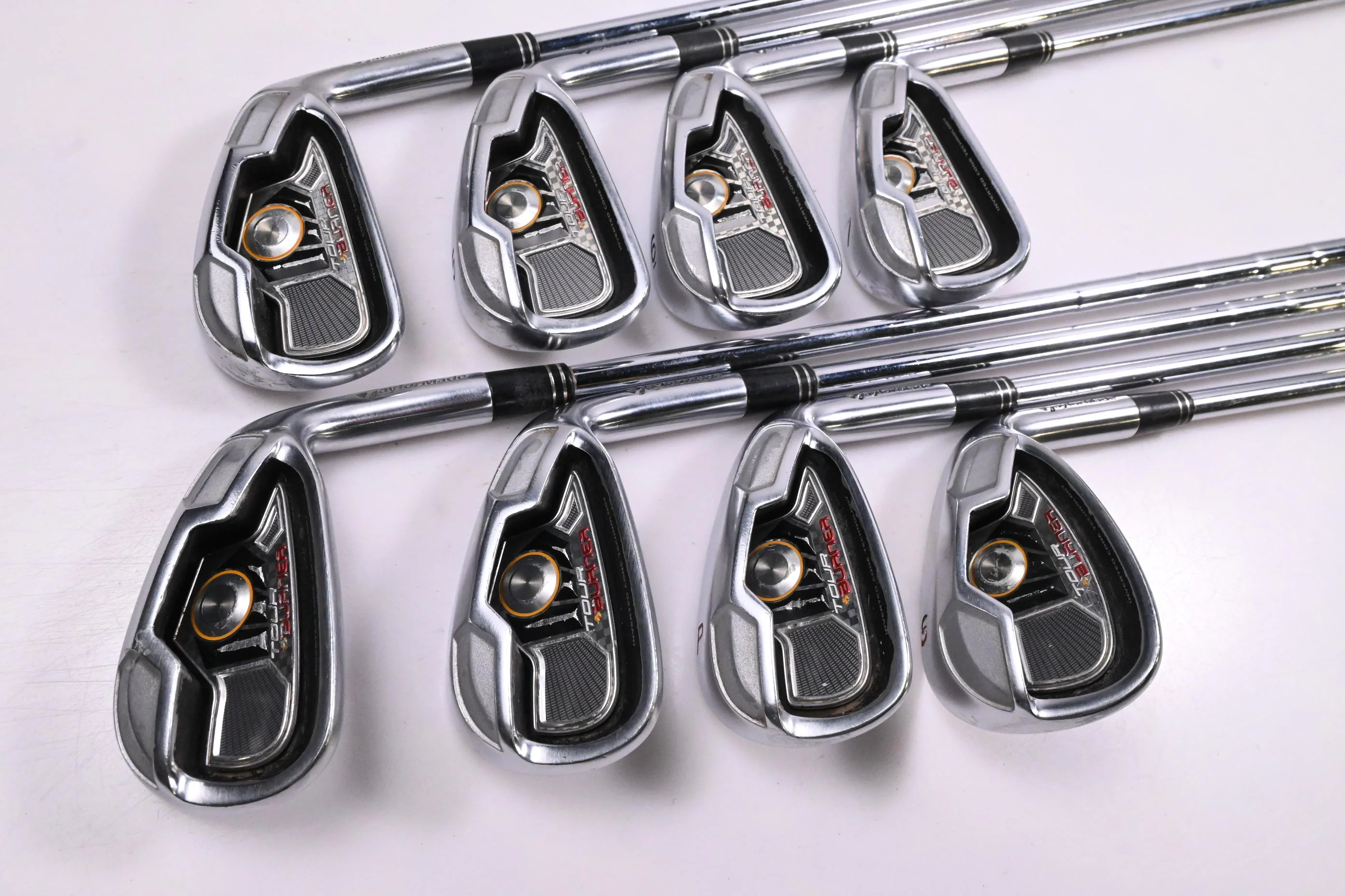 Taylormade Tour Burner Irons / 4-PW+SW / Stiff Flex Steel Shafts - Image 2