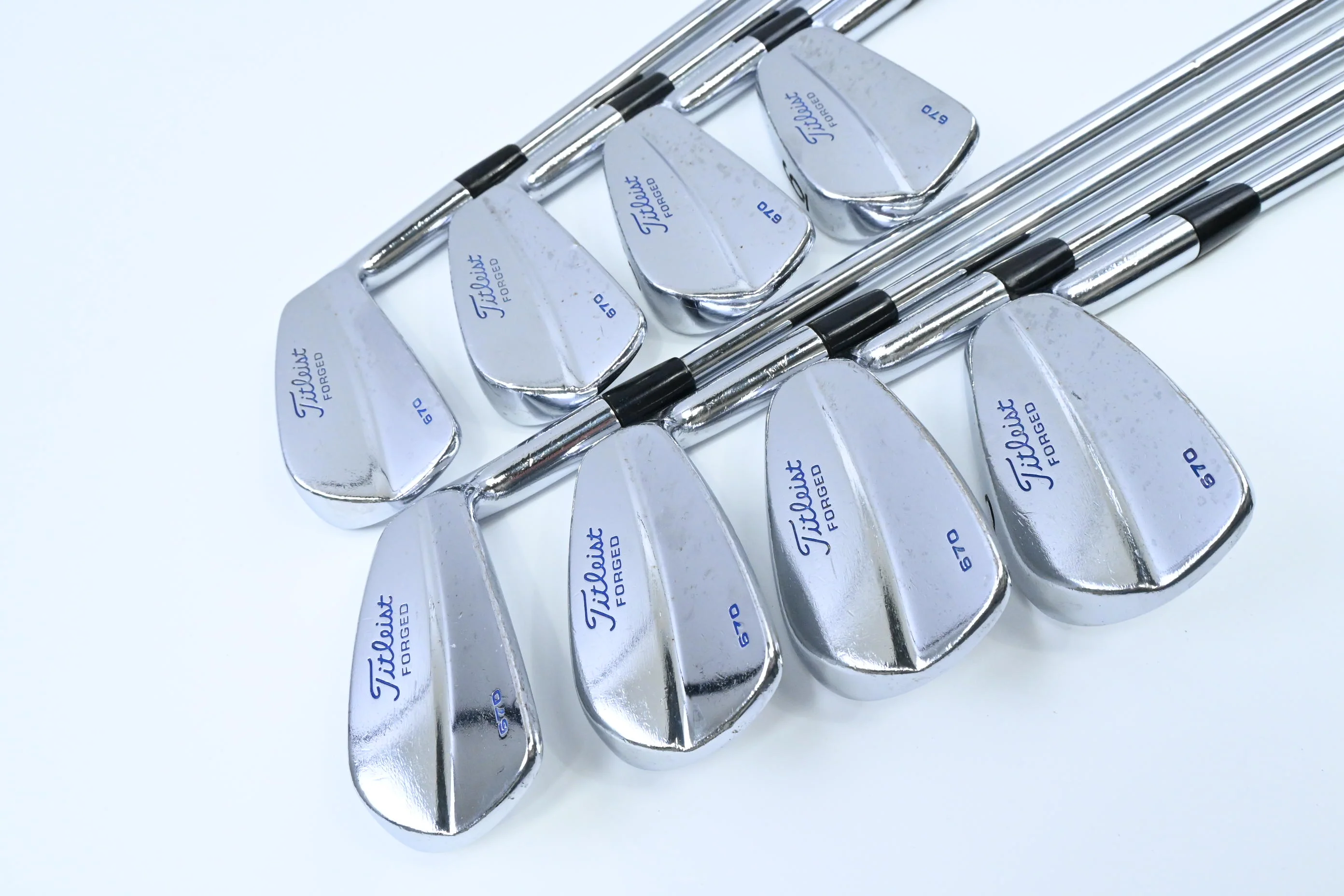Titleist 670 Forged Irons / 3-PW / Stiff Flex Steel Shafts - Image 2