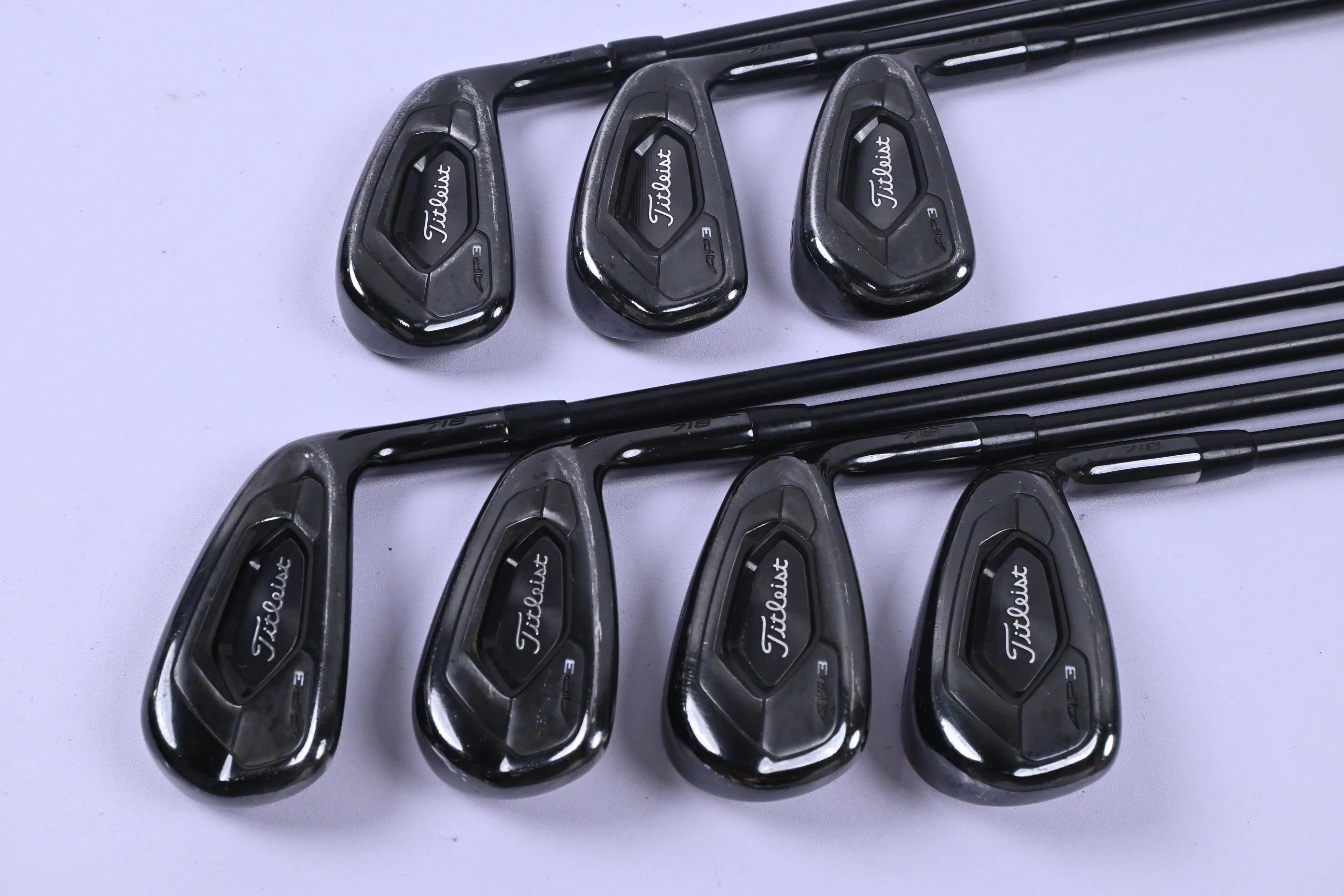 Titleist 718 AP3 Black Irons / 4-PW / Stiff Flex AMT Black S300 Shafts - Image 2