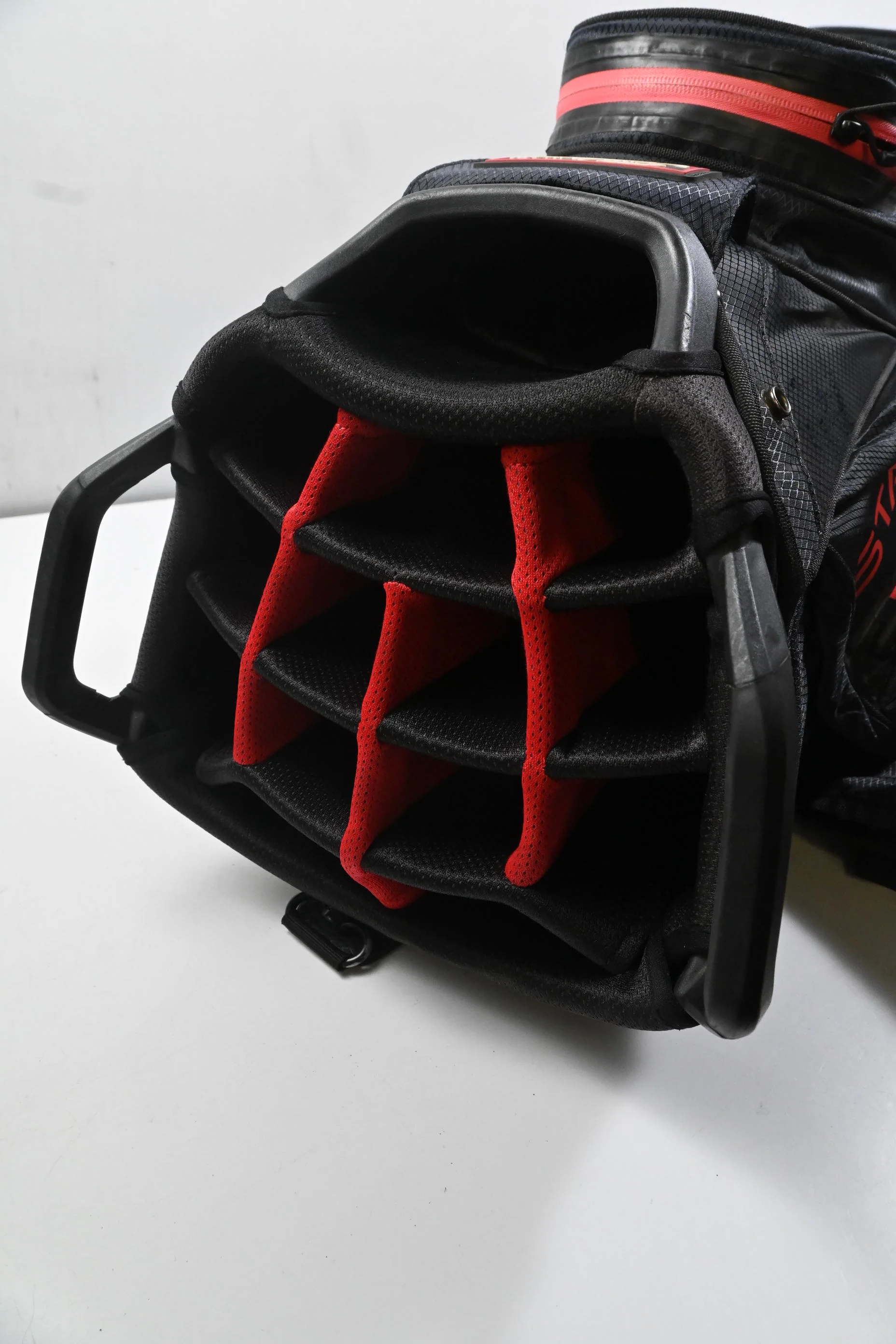 Titleist StaDry Cart Bag / 14-Way Divider / Black & Red - Image 5