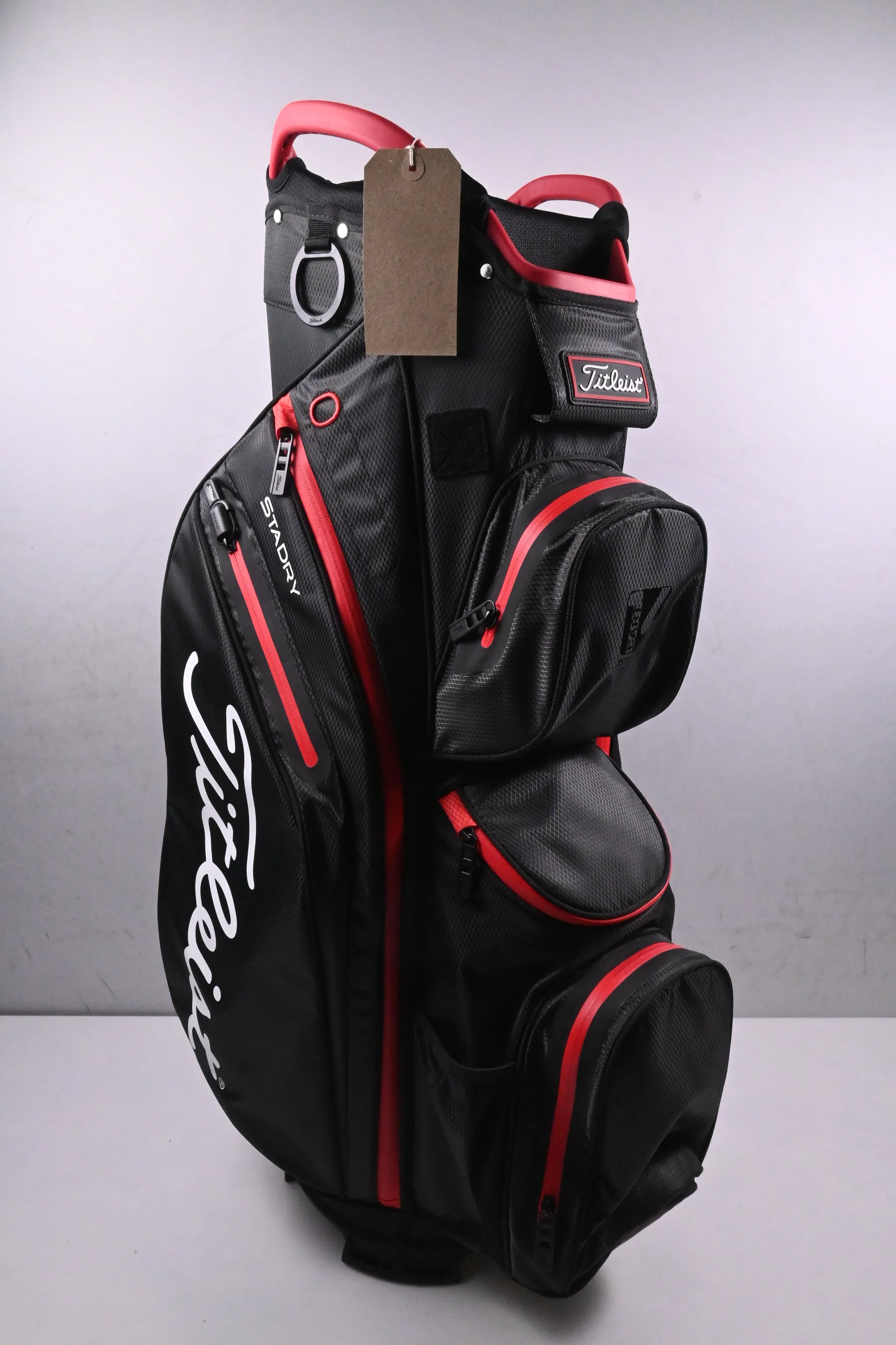 Titleist Cart 14 SatDry Cart Bag / 14-Way Divider / Black, Red - Image 4