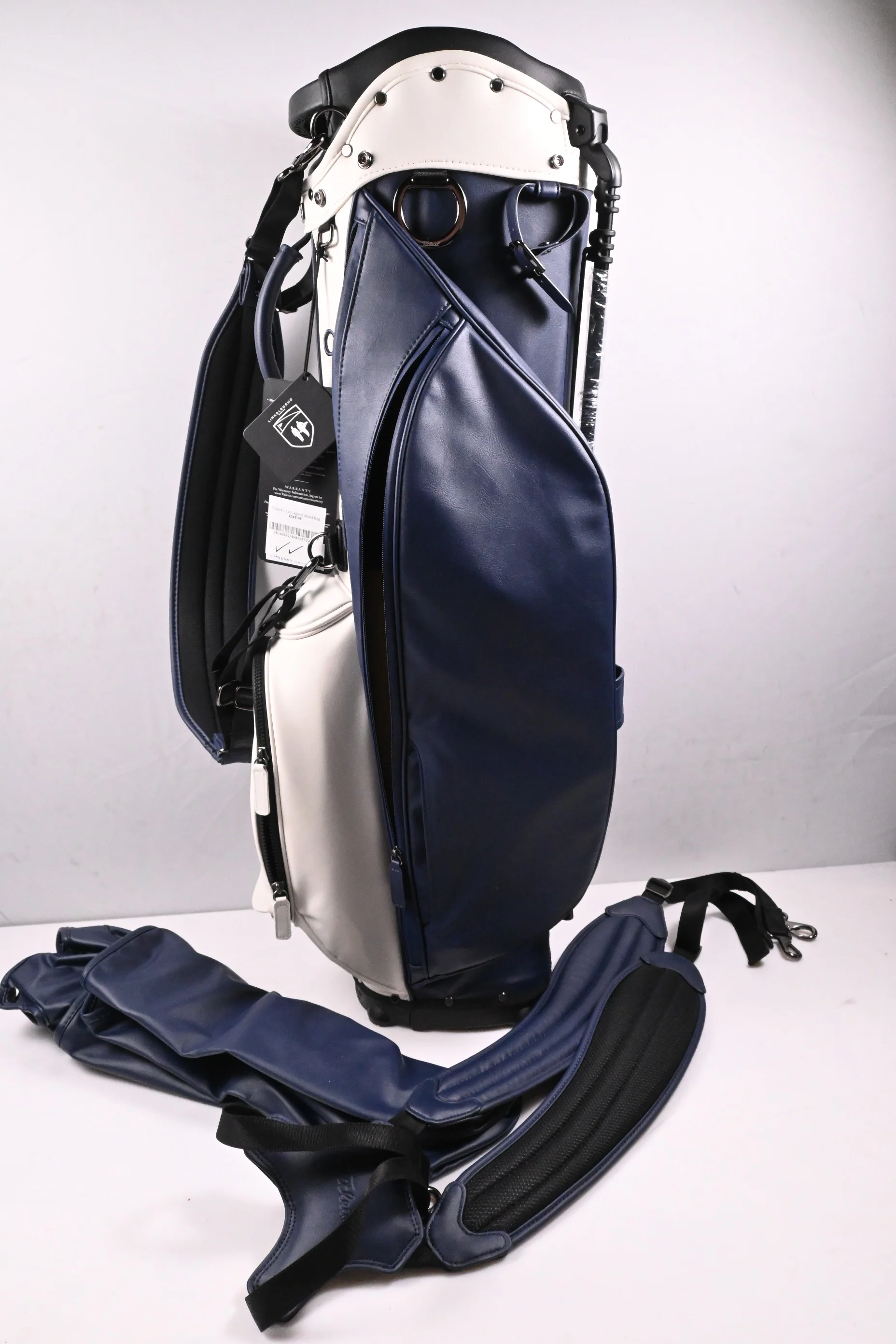Titleist Links Legend Stand Bag / 4-Way Divider / White, Navy