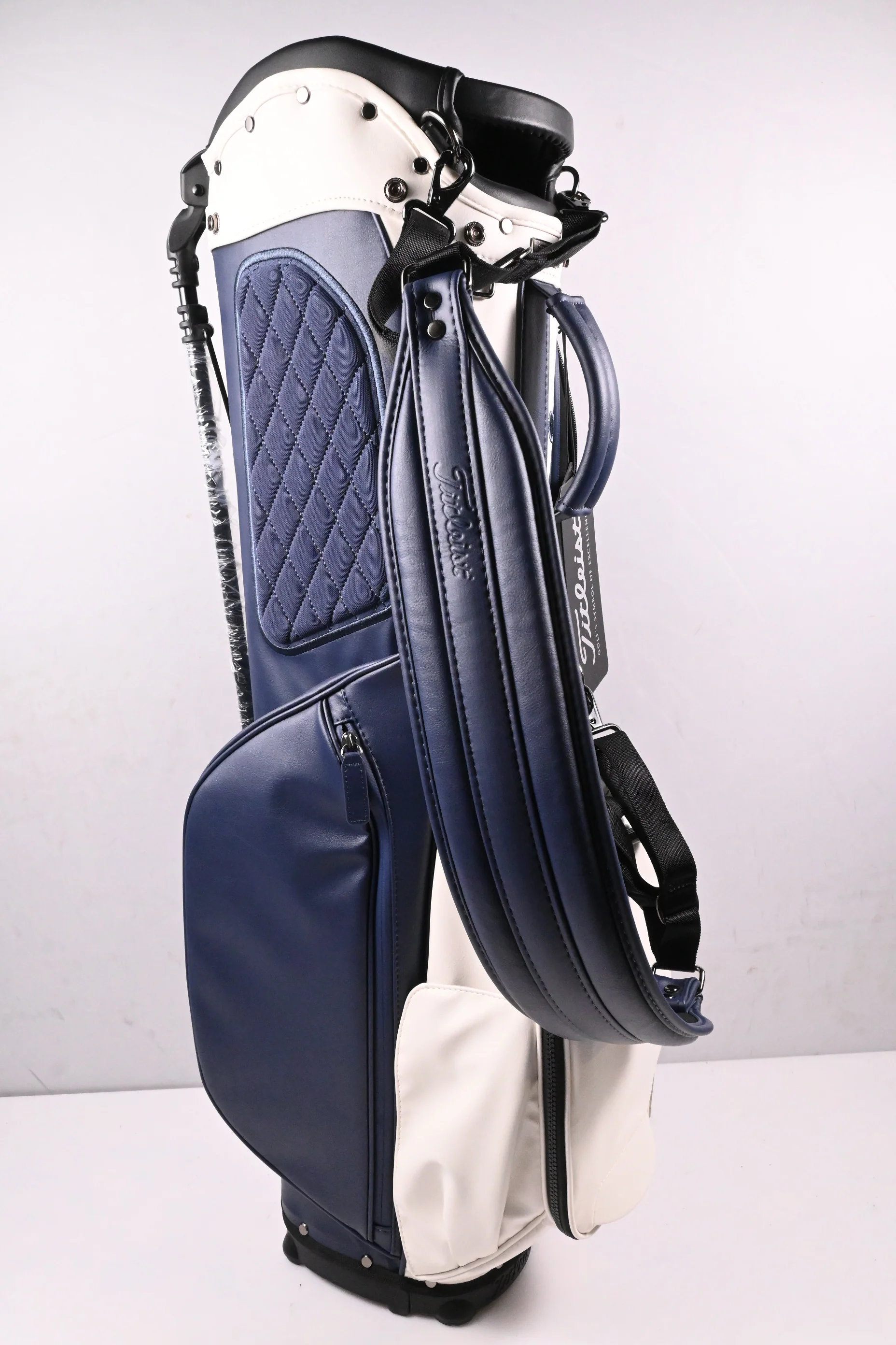 Titleist Links Legend Stand Bag / 4-Way Divider / White, Navy - Image 3