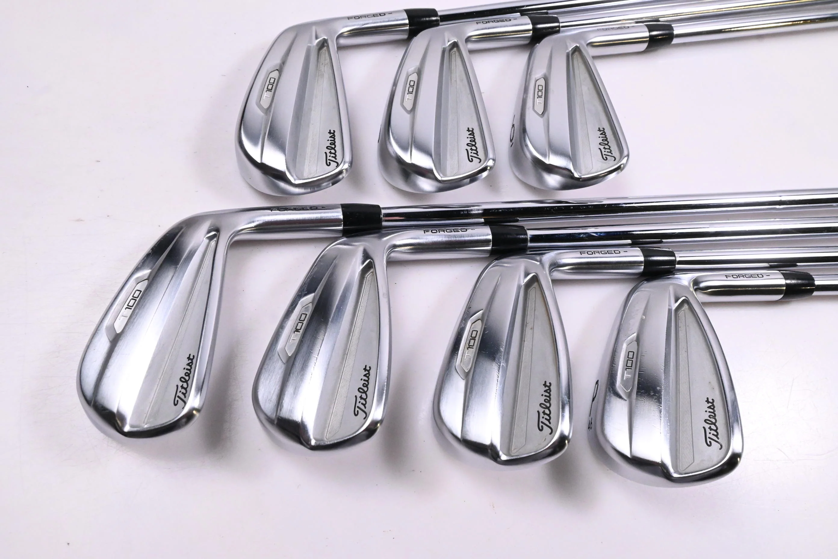 Titleist T100 2021 Irons / 4-PW / Stiff Flex AMT Tour White S300 Shafts - Image 2