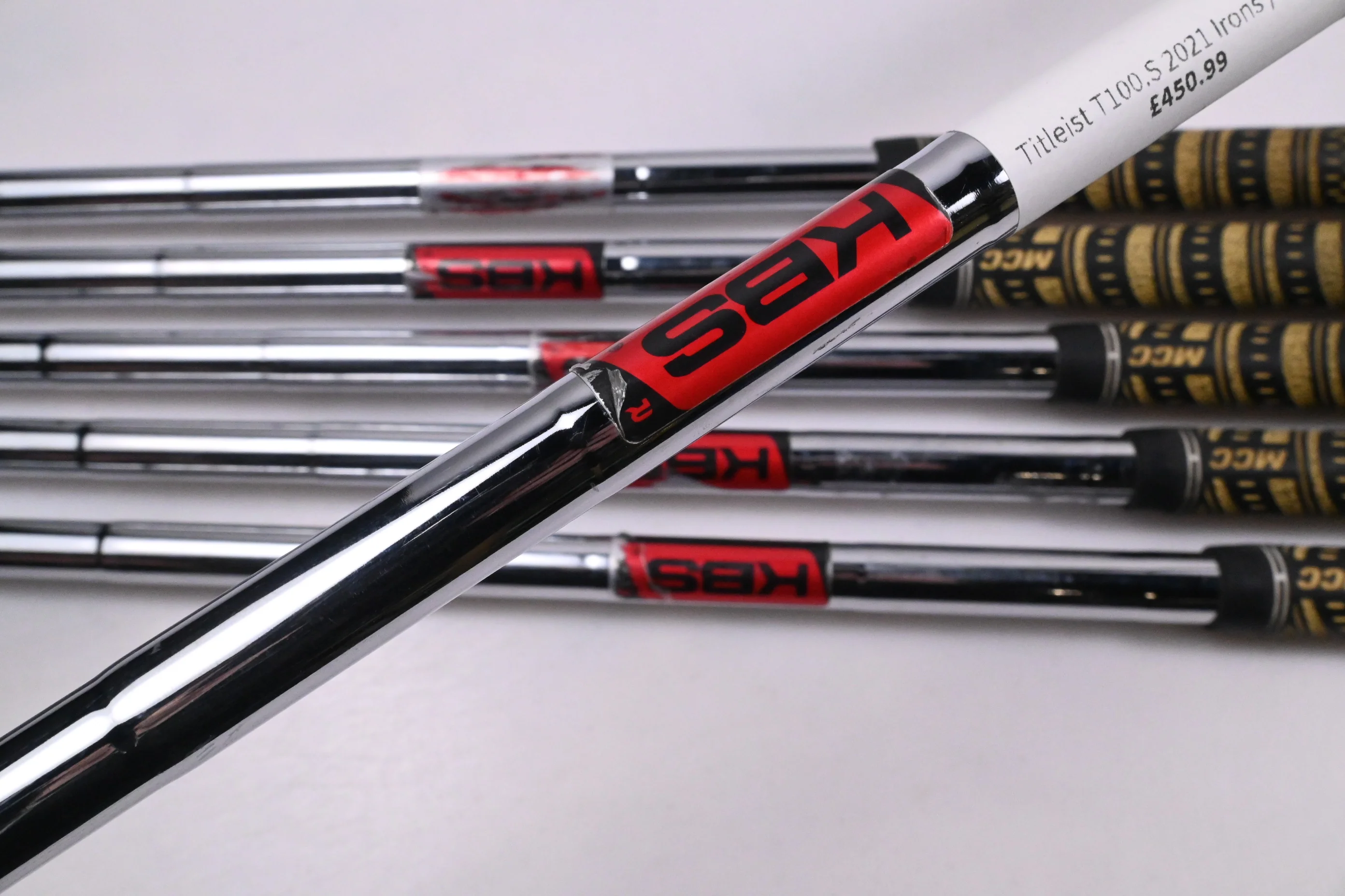 Titleist T100.S 2021 Irons / 5-PW / Regular Flex KBS Tour Shafts - Image 5