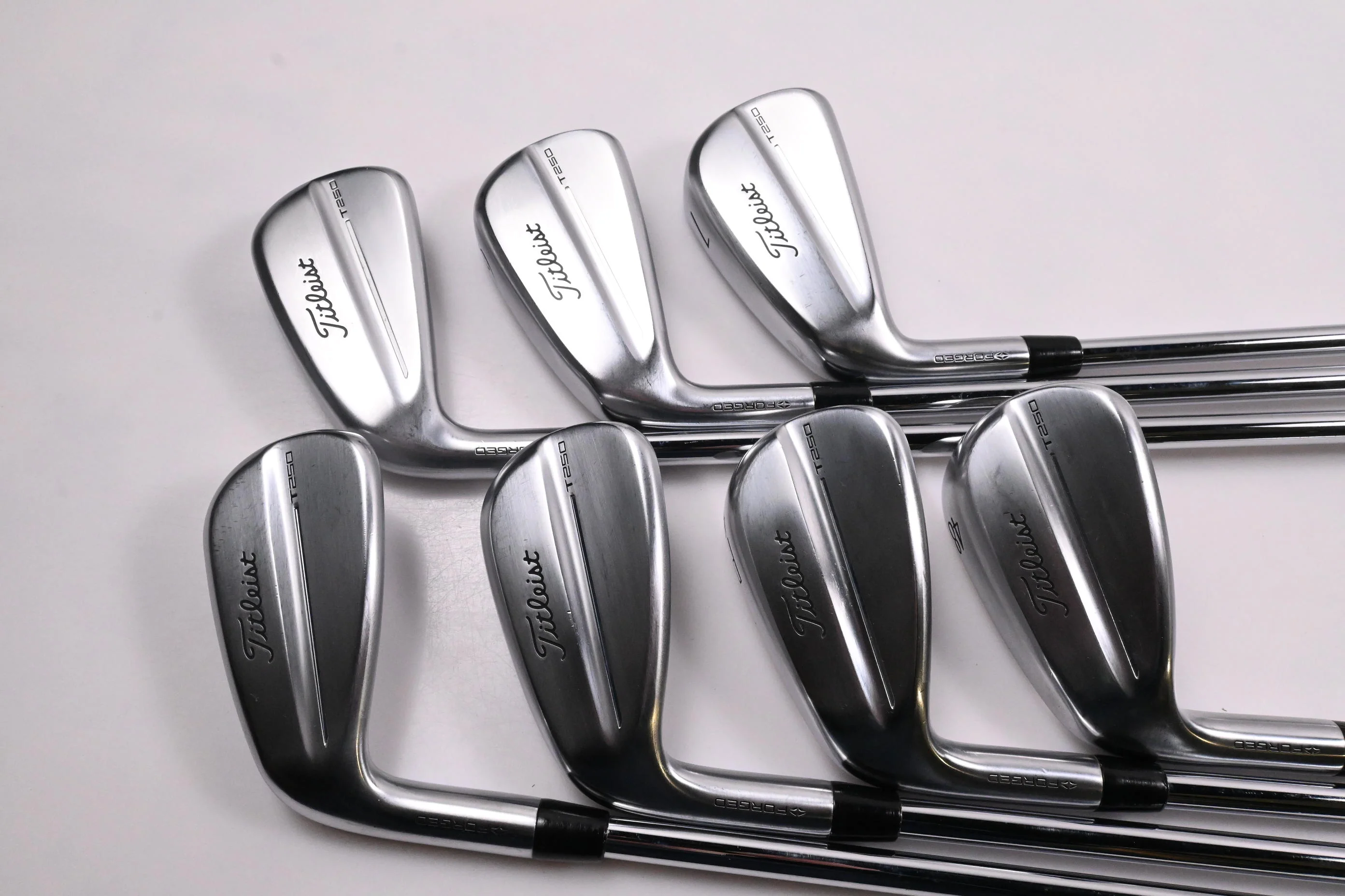 Left Hand Titleist T250 2025 Irons / 5-PW+48° / Regular Flex AMT Black Shafts - Image 2