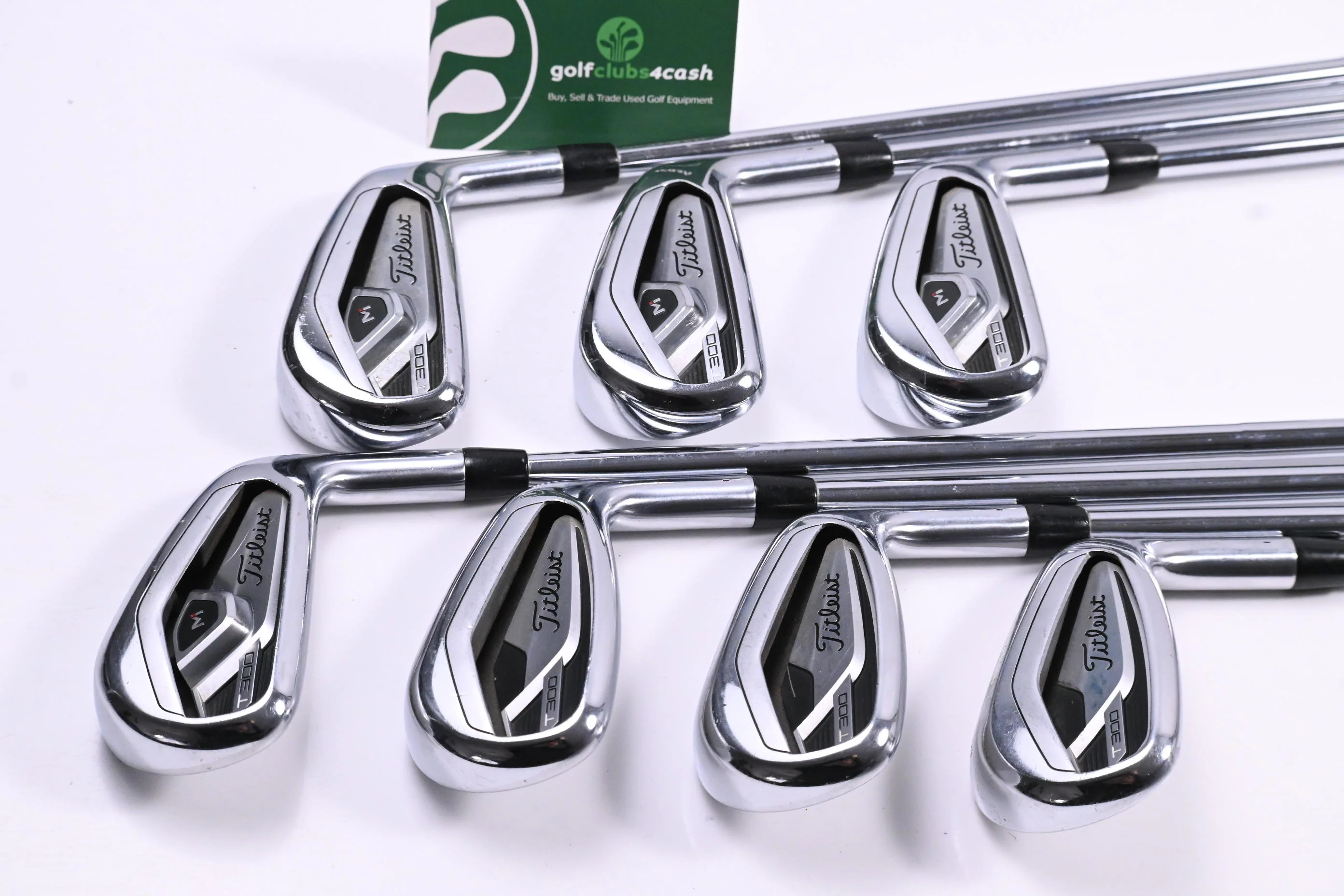 Titleist T300 2021 Irons / 4-PW / Stiff Flex AMT Tour White S300 Shafts - Image 2