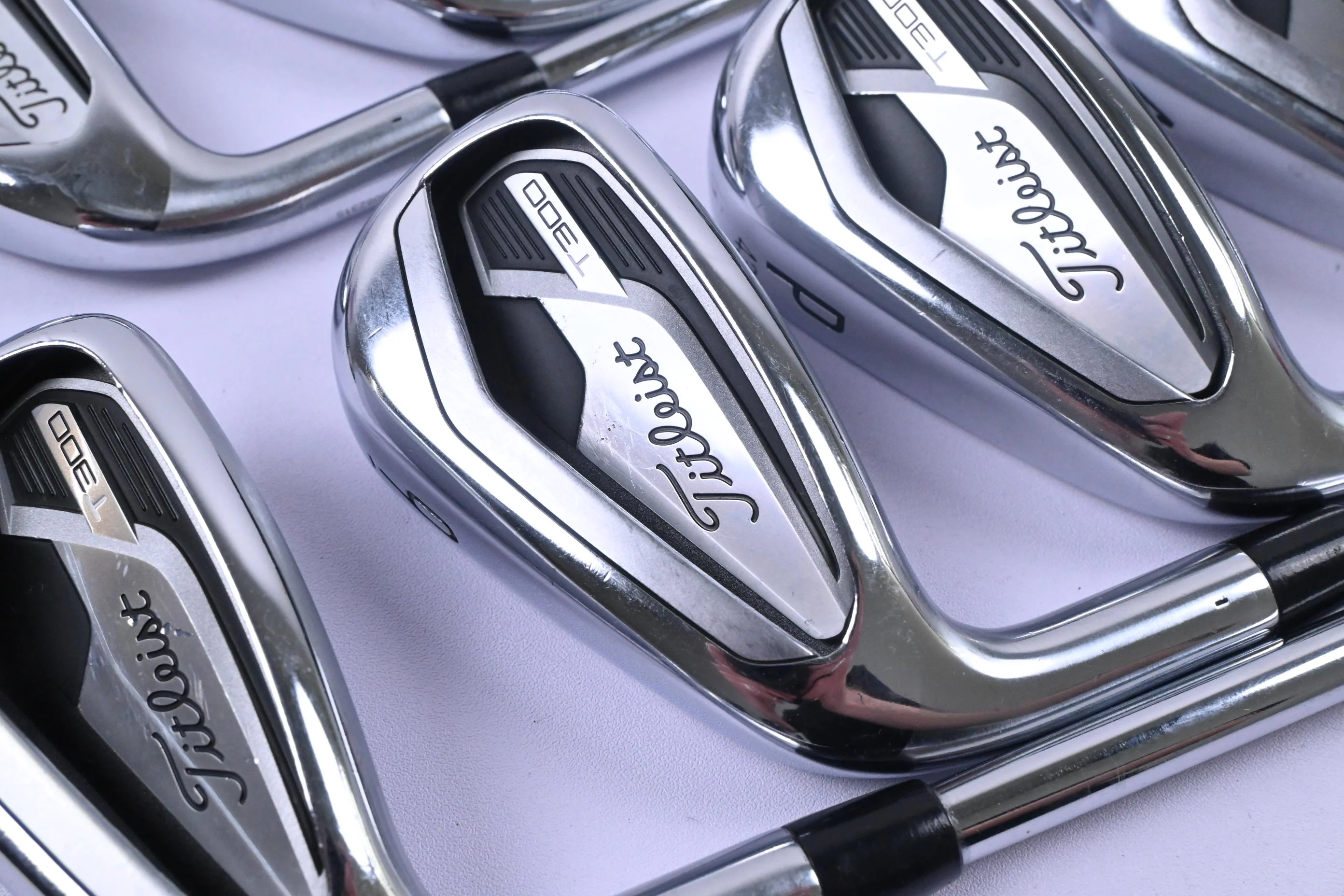 Left Hand Titleist T300 2021 Irons / 5-PW+GW / Regular Flex AMT Red R300 Shafts