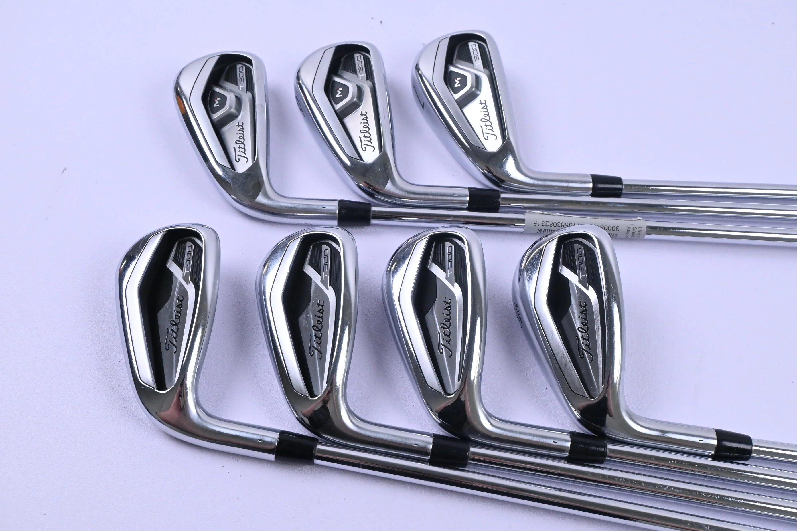 Left Hand Titleist T300 2021 Irons / 5-PW+GW / Regular Flex AMT Red R300 Shafts - Image 2