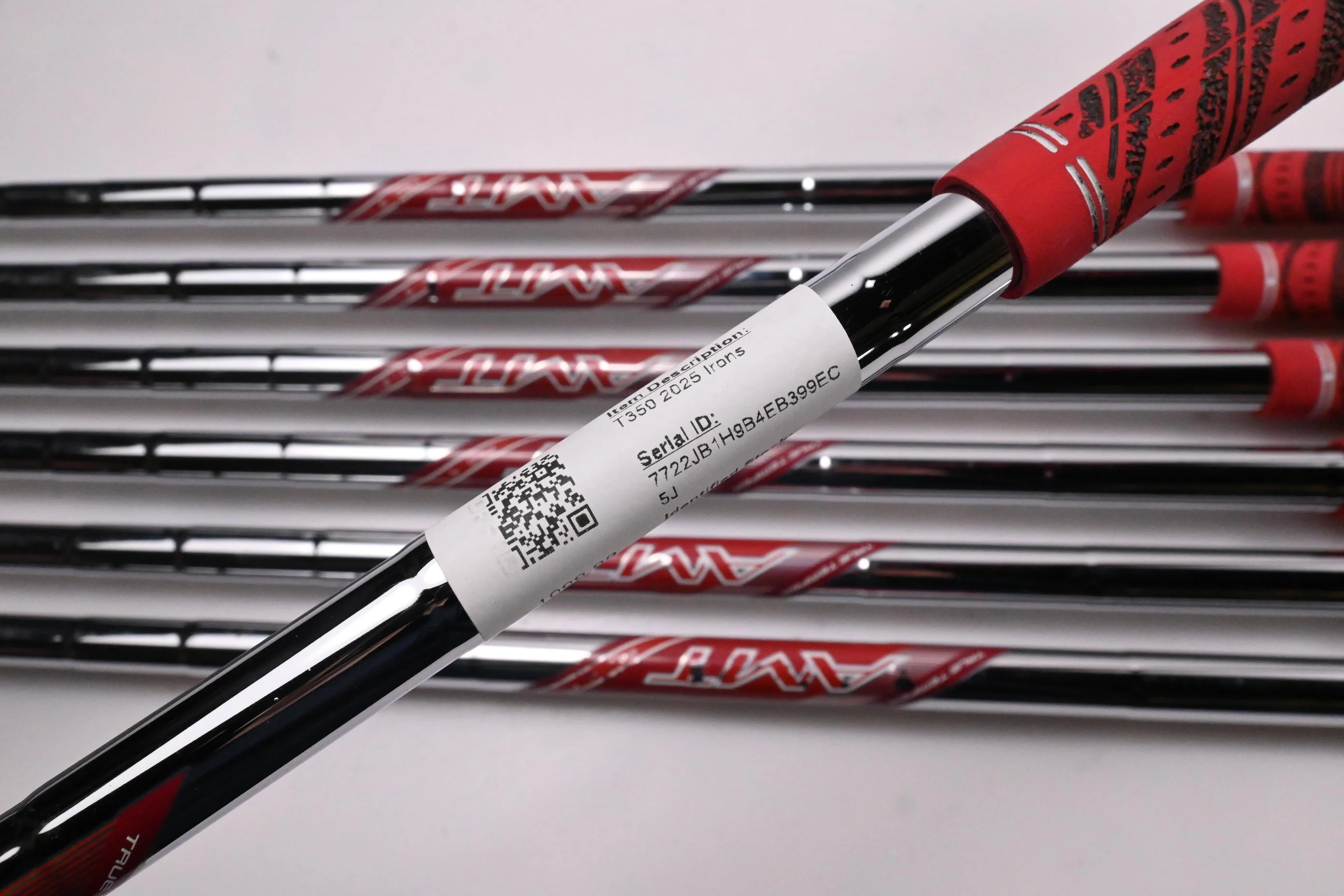 Titleist T350 2025 Irons / 5-PW+48° / Stiff Flex AMT Red Shafts - Image 6