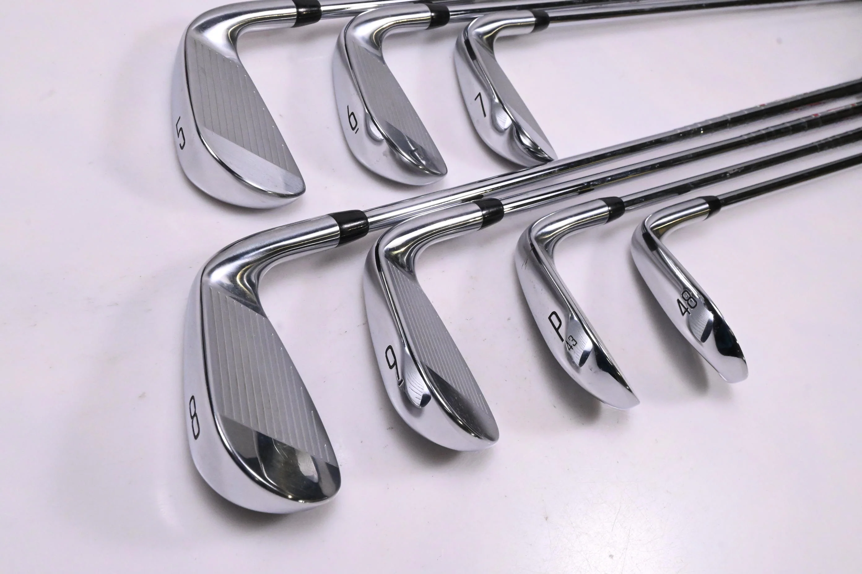 Left Hand Titleist T350 Irons / 5-PW+48° / Regular Flex AMT Red R300 Shafts - Image 4