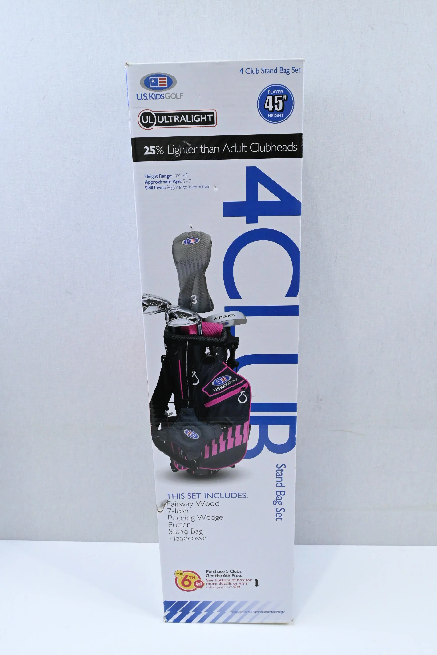 Junior US Kids UL Package Set / Wood, Irons, Putter, Bag