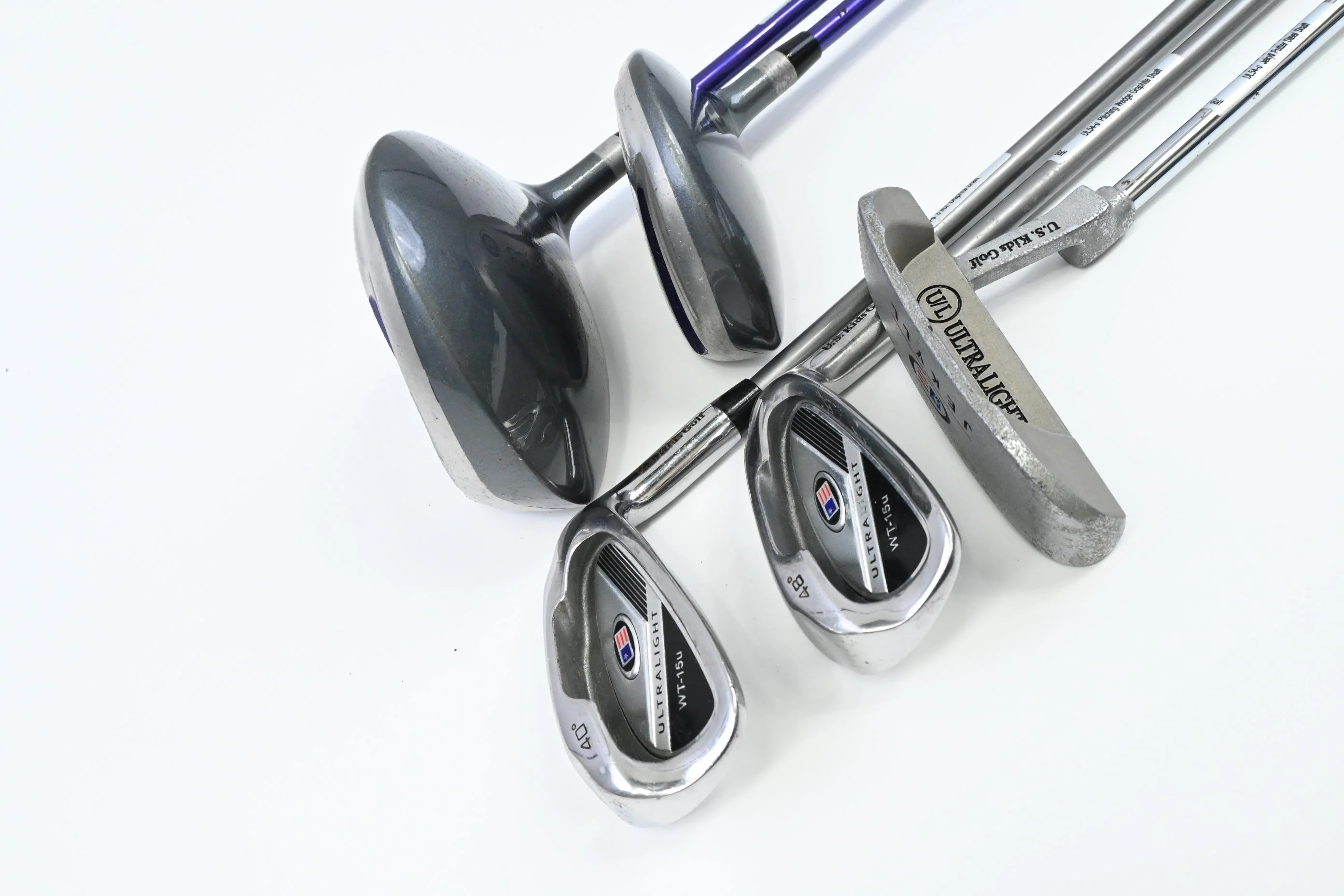 Junior US Kids WT-15 Package Set / Woods, Irons, Putter, Bag - Image 3